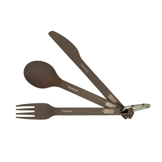 Vargo titanium cutlery set 'ULV' - matt