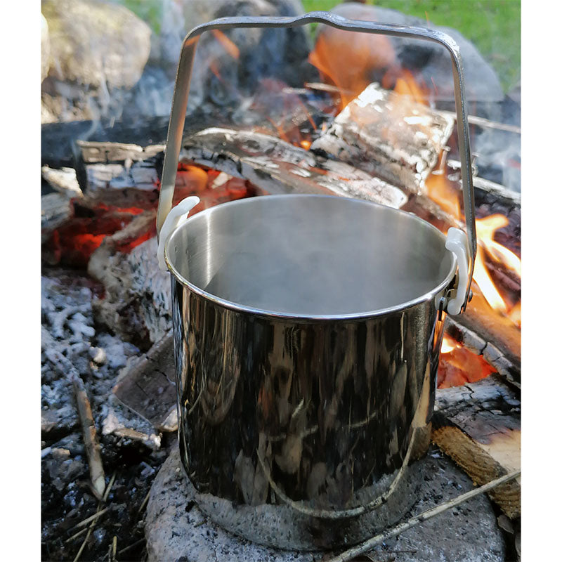 BasicNature stainless steel pot 'Billy Can'