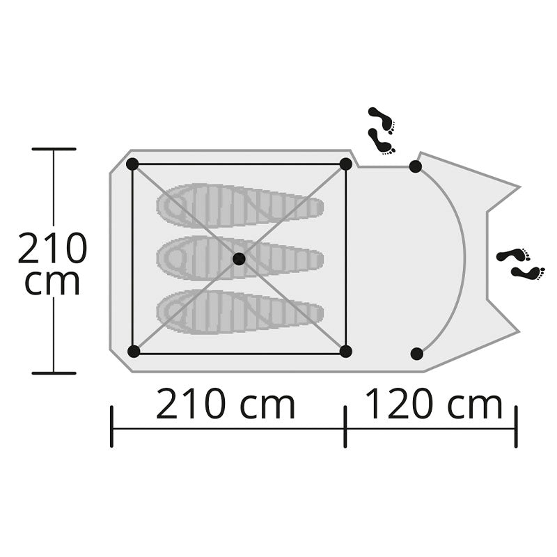 Origin Outdoors tent 'Hyggelig' 3 persons